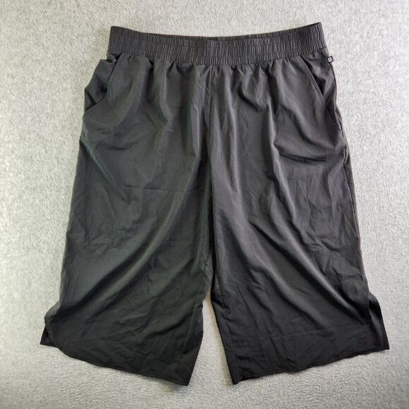 Fabletics Pants Womens XXL Black Wide Leg Cropped Kate Culotte Pull On Flowy - Picture 13 of 13